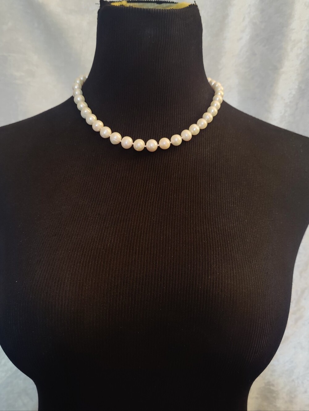 Freshwater Pearl Necklace 18" White Cream Baroque Pearl Strand Necklace - Picture 11 of 11